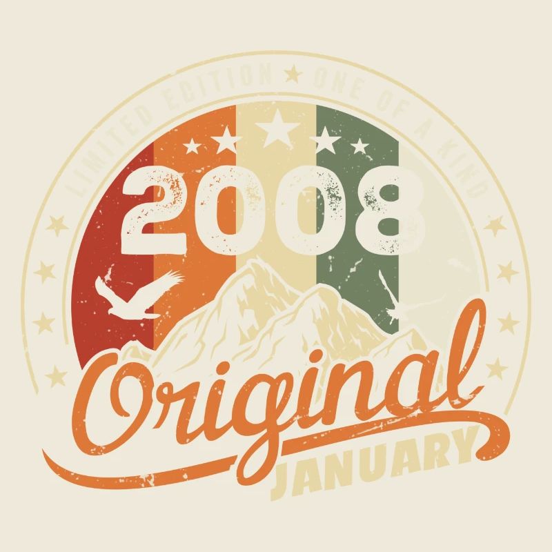 Original Geboren im Januar Geburtstag | Januar 2008