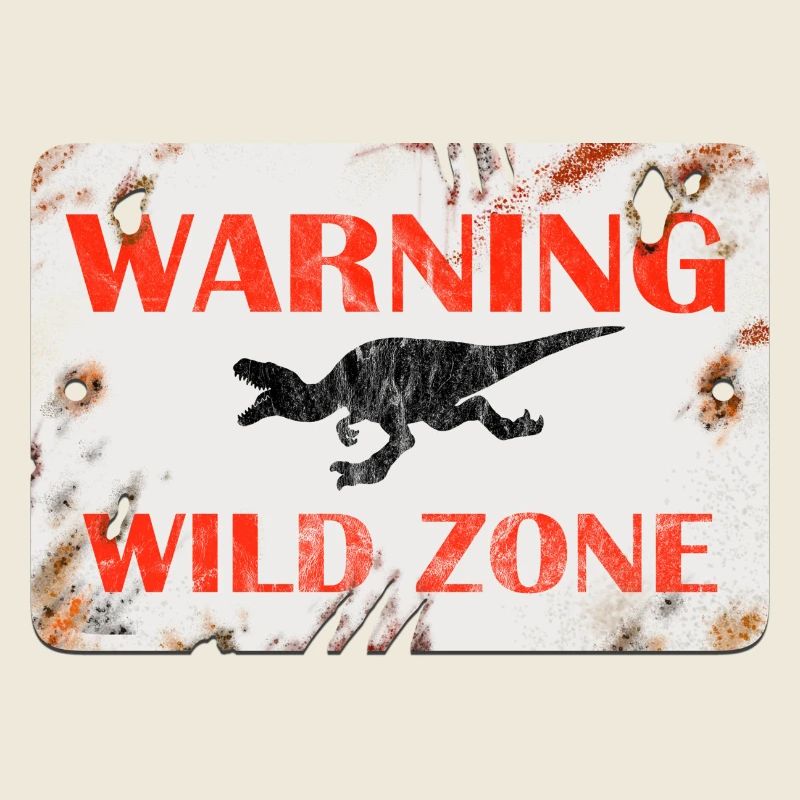 Sign Design - WARNING. WILD ZONE.