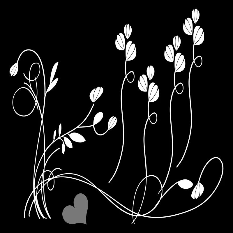 Blumenranke mit Herz