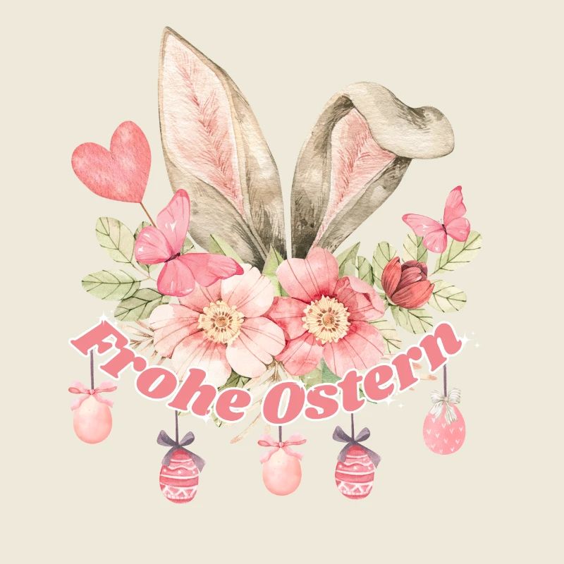 Frohe Ostern Hasenohren Mädchen