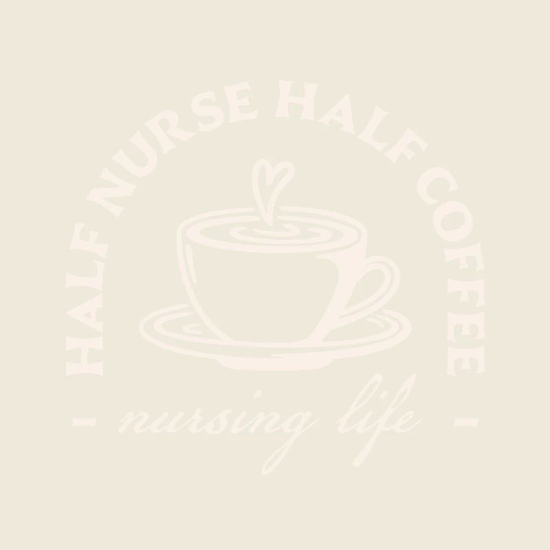 Halb Krankenschwester, halb Kaffee Humor Krankenschwester Kaffee