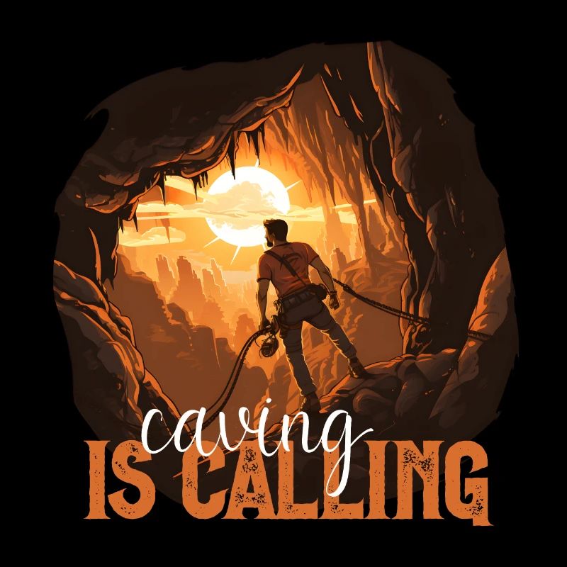 Die Höhle ruft bei Sonnenuntergang