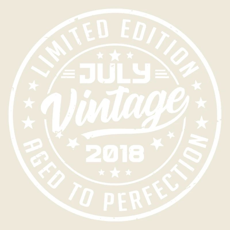Hergestellt im Juli 2018 Vintage Jubiläum 2018