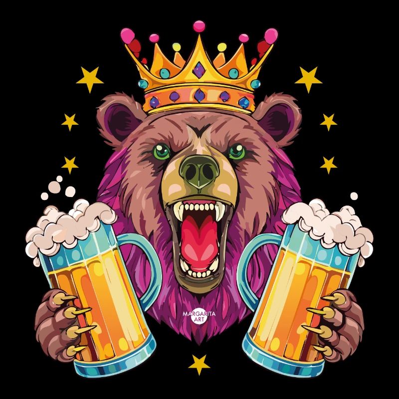 11 Bär King Krone zwei Mass Bier Bierkrüge Prost