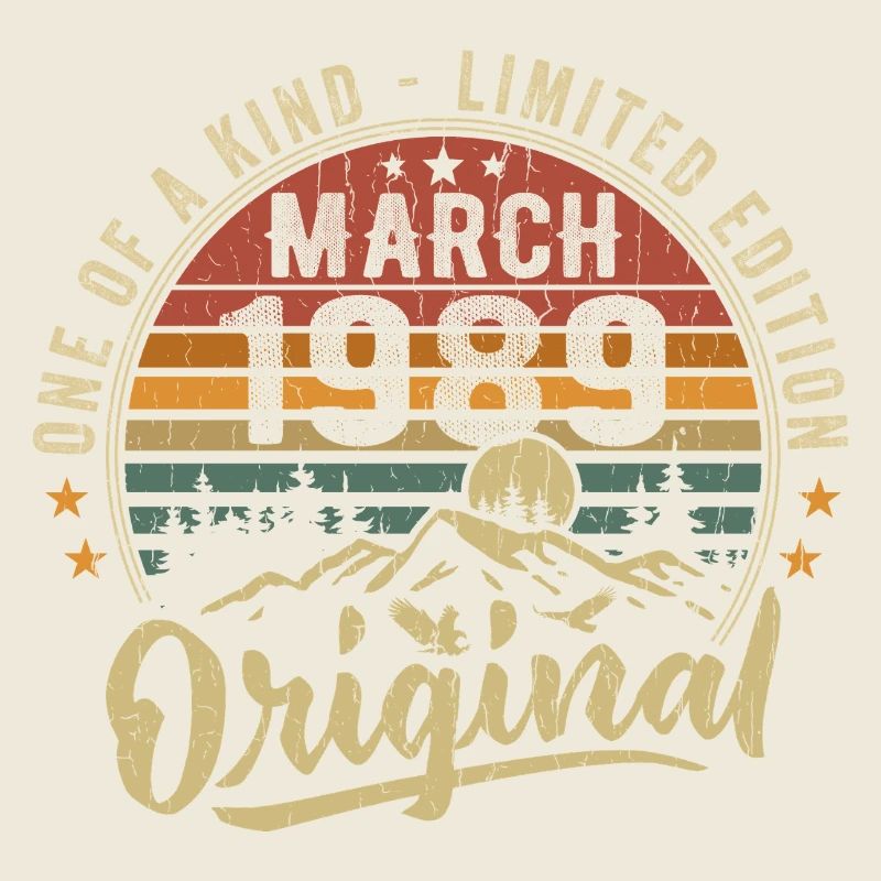 Idées D’anniversaire Mars 1989 Original March 1989