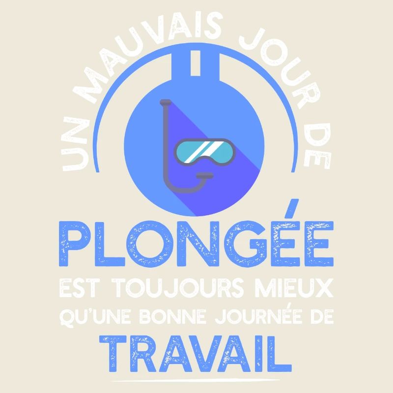 Travail ou plongée t-shirt humour plongée