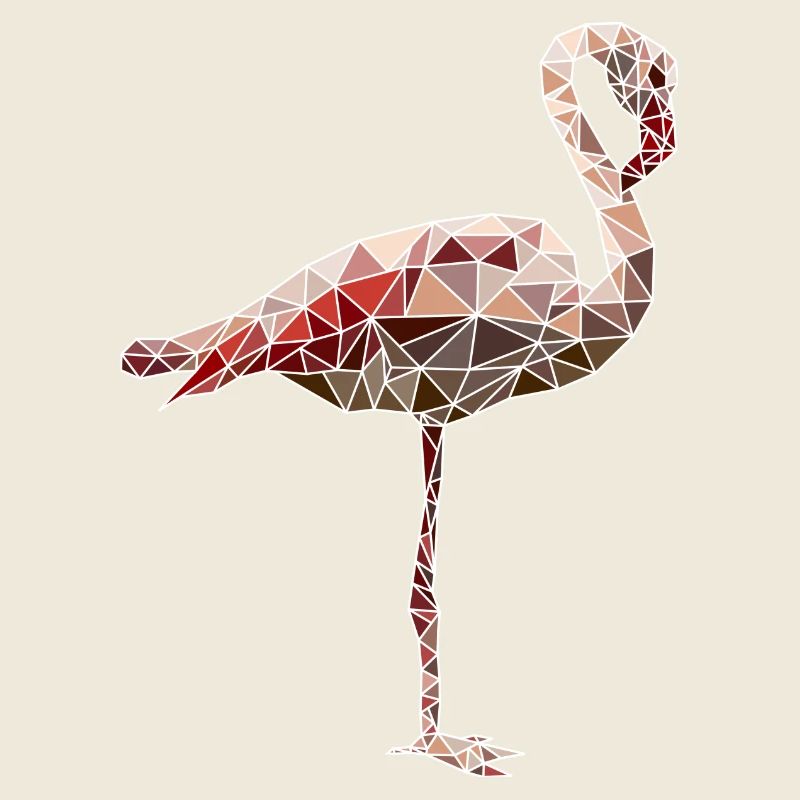 Flamingo polygon mosaic pink pink