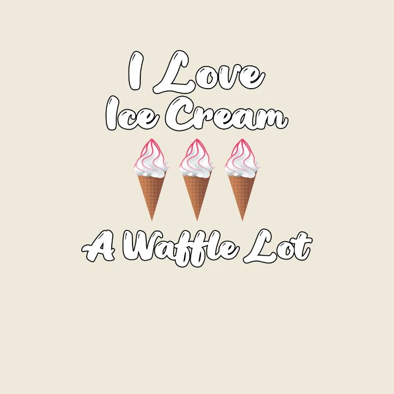 I Love Ic Cream Waffle Trio