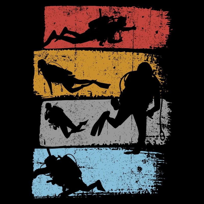 Aquatic Silhouette Stripes