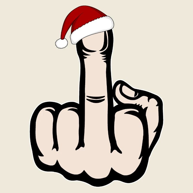 Doigt du milieu Icône de la main de Noël