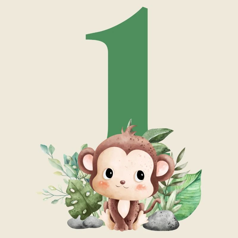 1e anniversaire singe safari