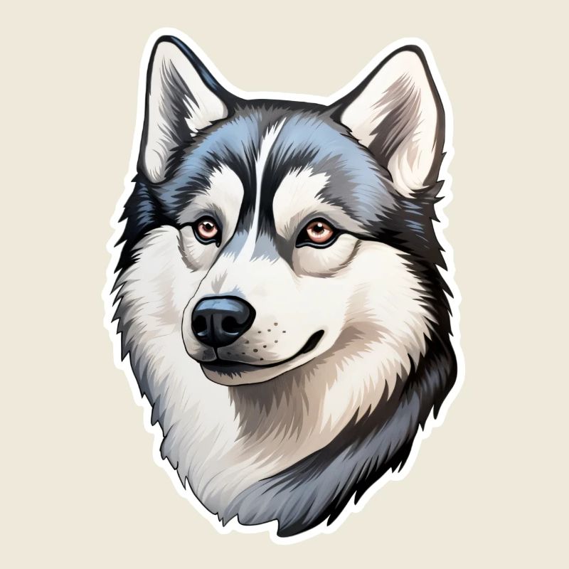 Siberian Husky Head
