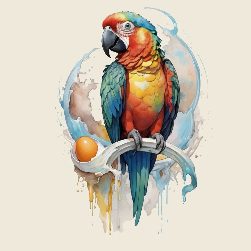 Perroquet Aquarelle