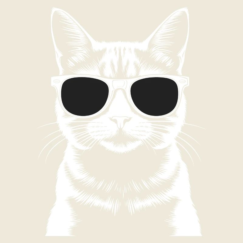 Katze mit Brille