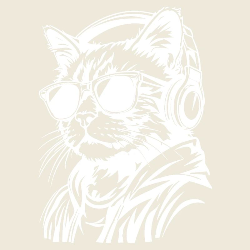 Chat urbain avec lunettes de soleil et casque