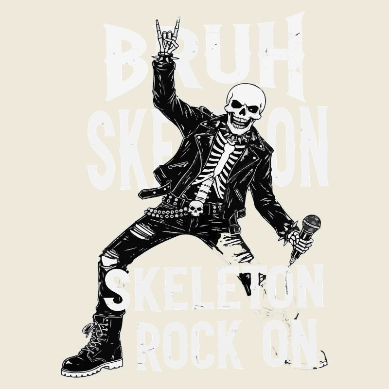 Skelett Rock Leder Punk