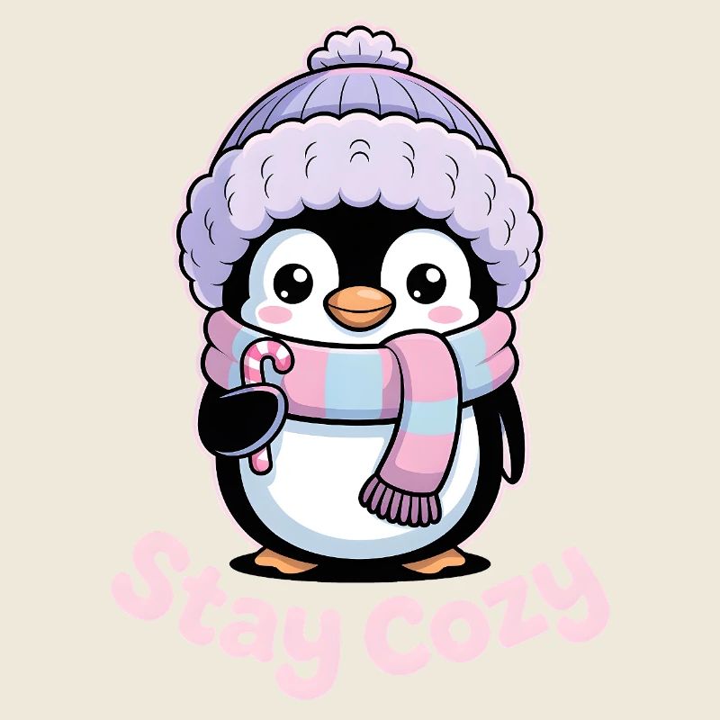 Penguin Stay Cozy - Cute Winter Motif
