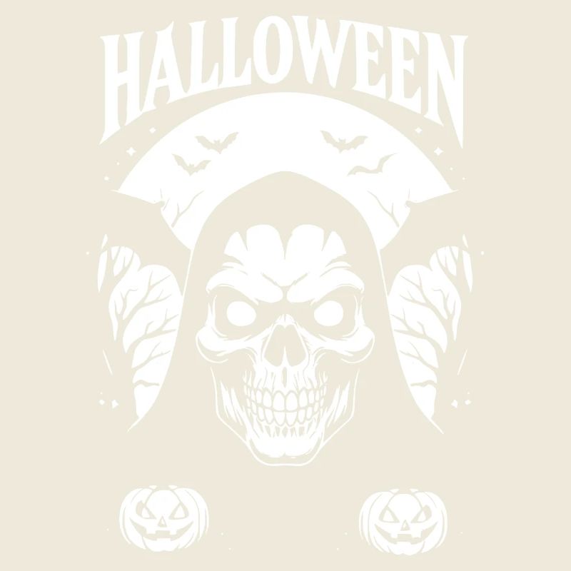 Halloween Totenkopf im Kapuzenstil