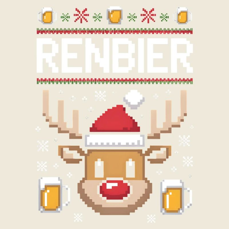 Bierkrug Rentier Weihnacht