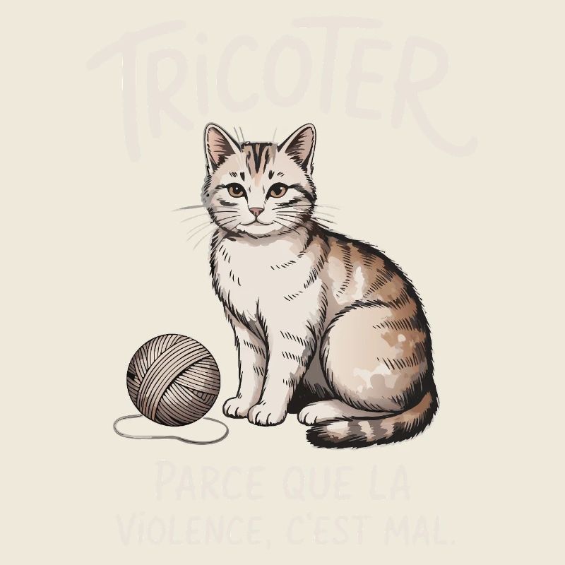 Knitting, because violence is wrong