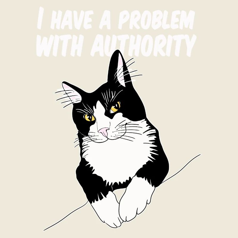 Le chat défie l’autorité