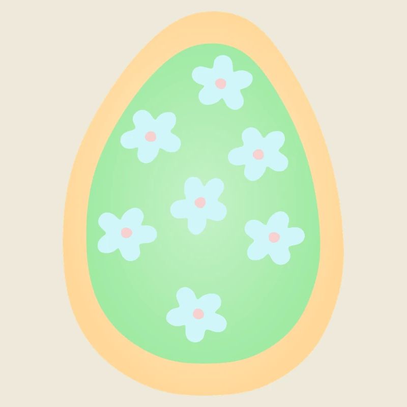 Pastell-Blüten-Ei-Muster