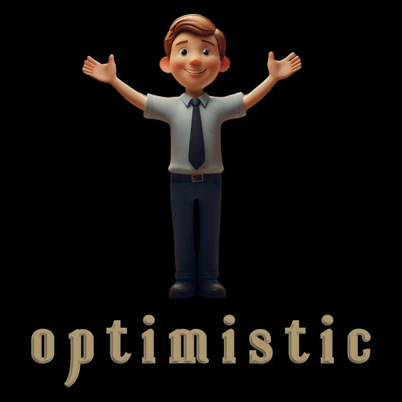 Je suis optimiste 3D Artunique design