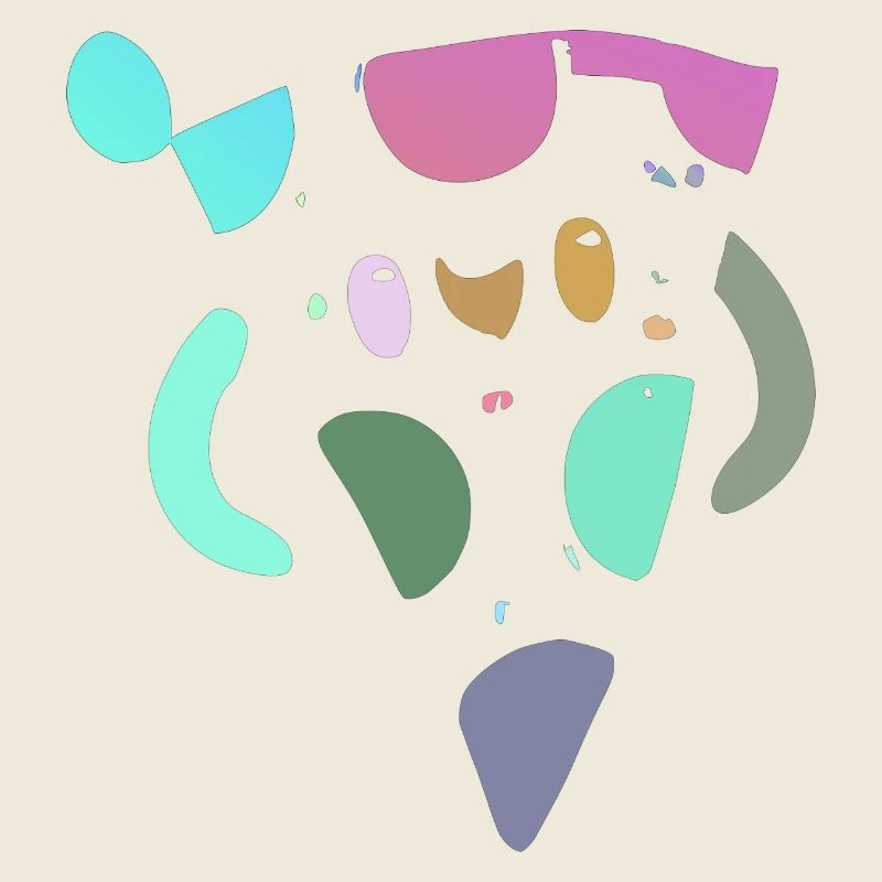 Mosaïque de pizza abstraite pastel