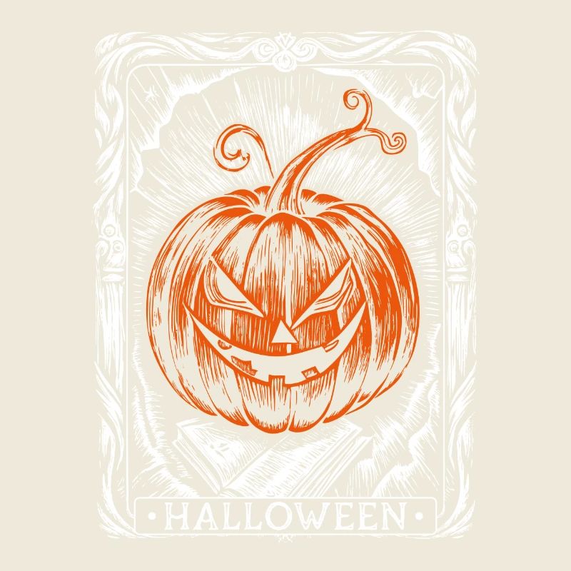 Carte Tarot Citrouille Halloween, Automne