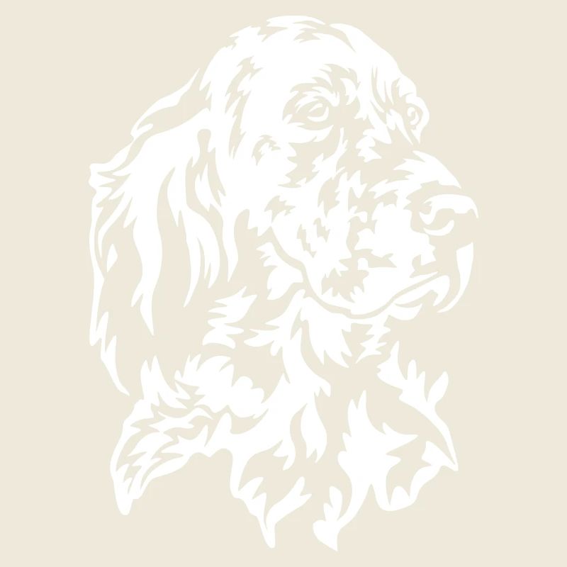 Englischer Setter Kopf "Black Edition"