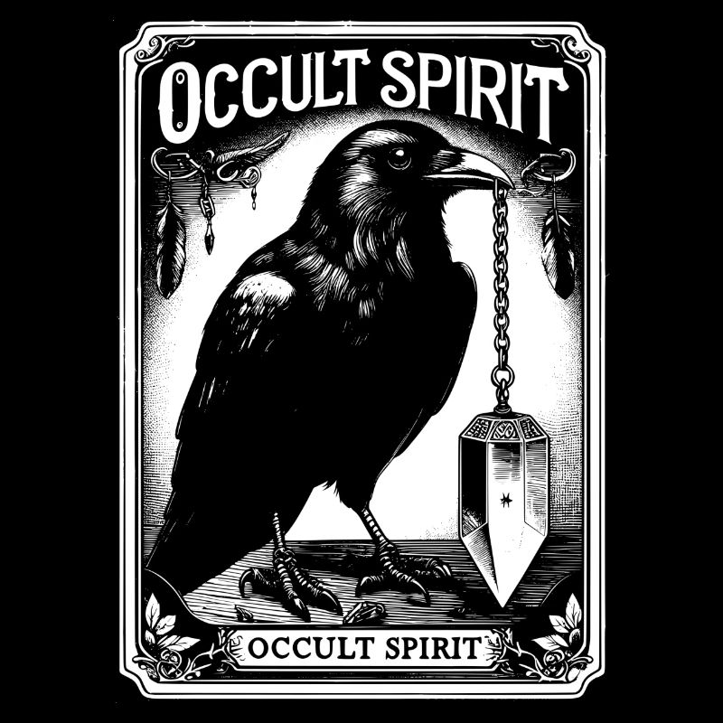 Occult Spirit Raven Pendulum