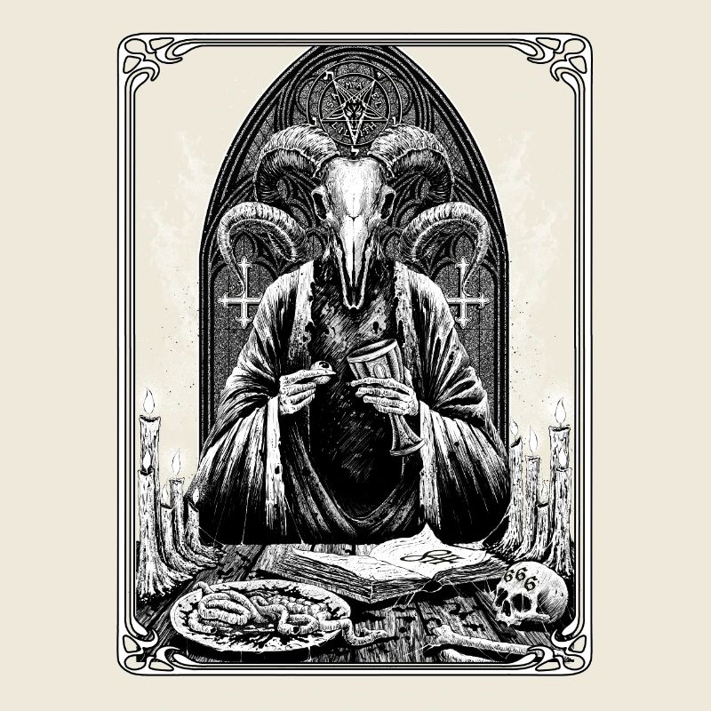 Satanic Okkult Dark Art Devil 666 Pentagram