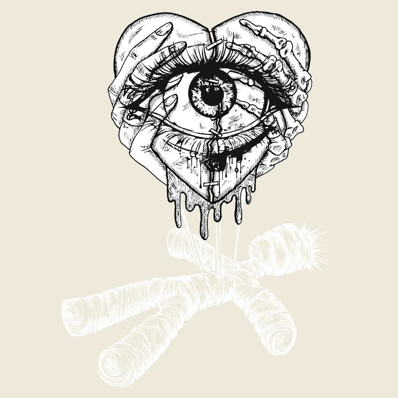 Herz, Auge und Puppe