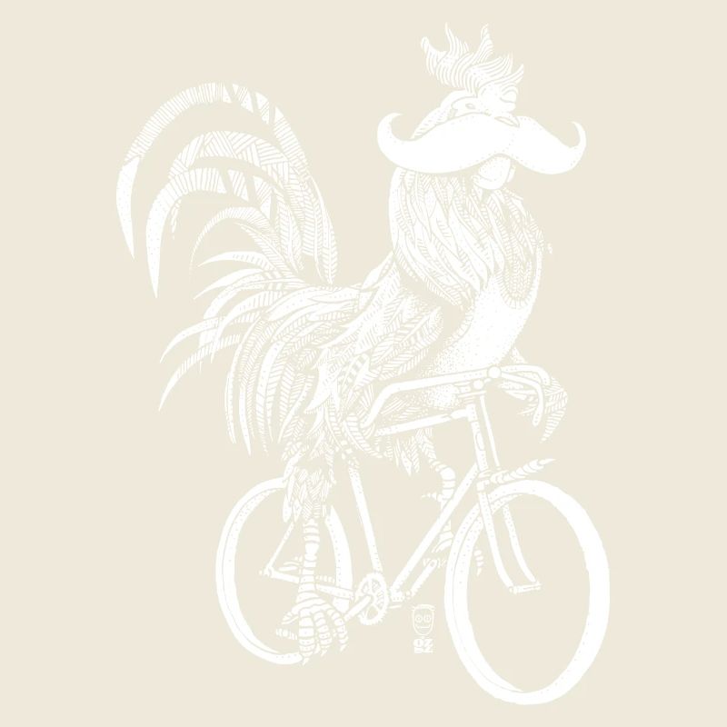 Coq & Bicycles - version blanche