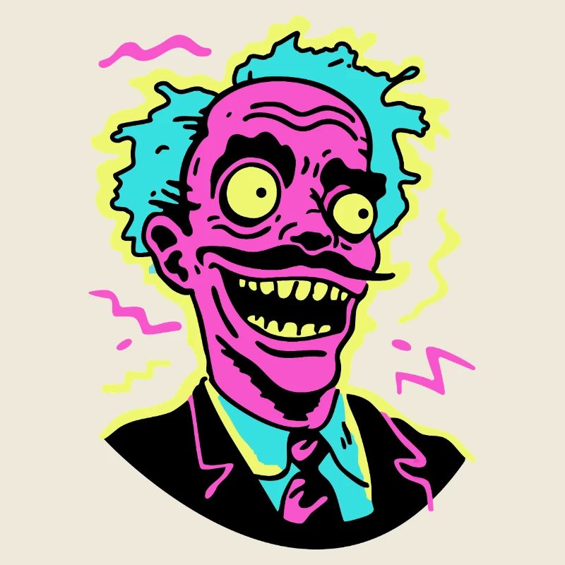 Néon hurlant Pop Art Portrait