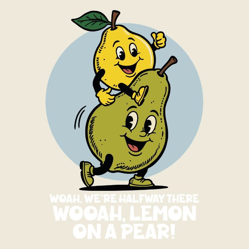 Zitrone auf einer Birne