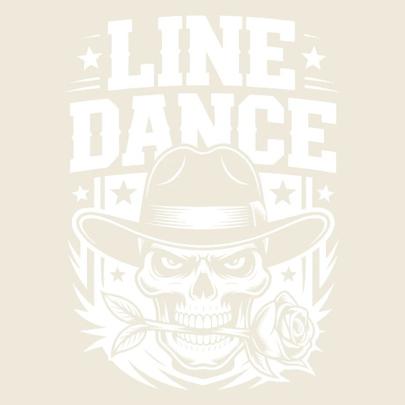 Line Dance Skelett mit Rose