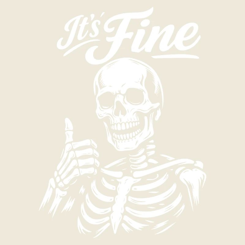 Sein feines Skelett Daumen hoch