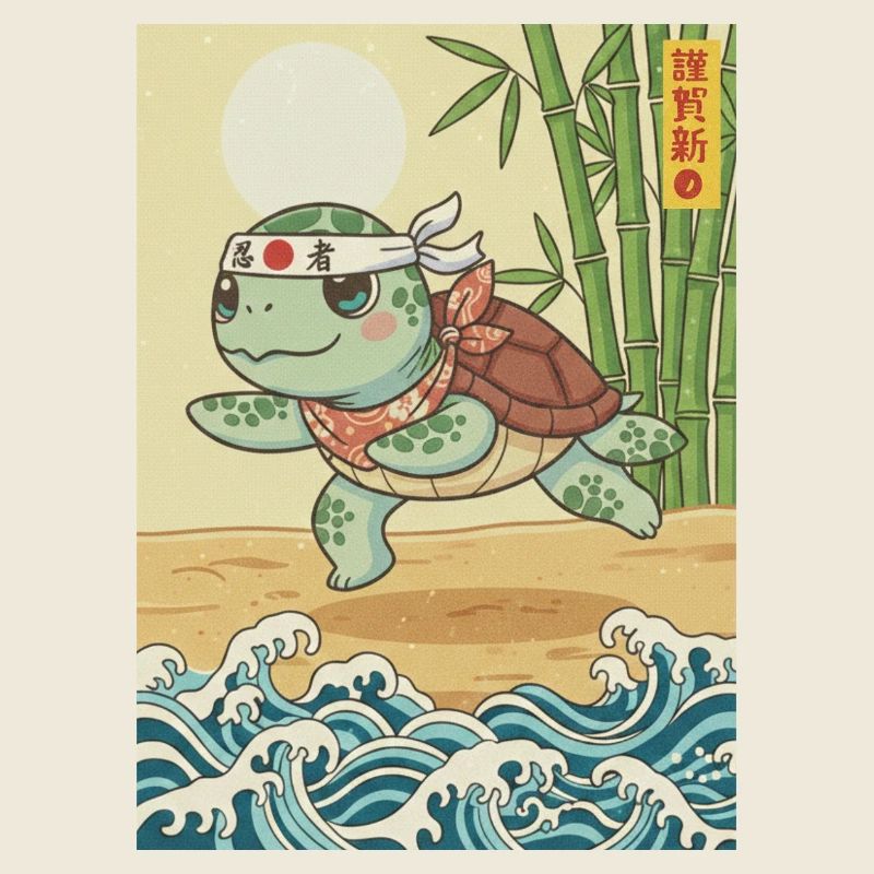Kawaii Martial Arts Turtle