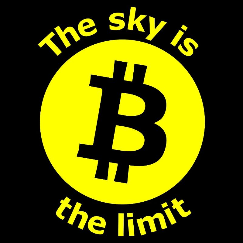 Bitcoin Gelb Himmel Motiv