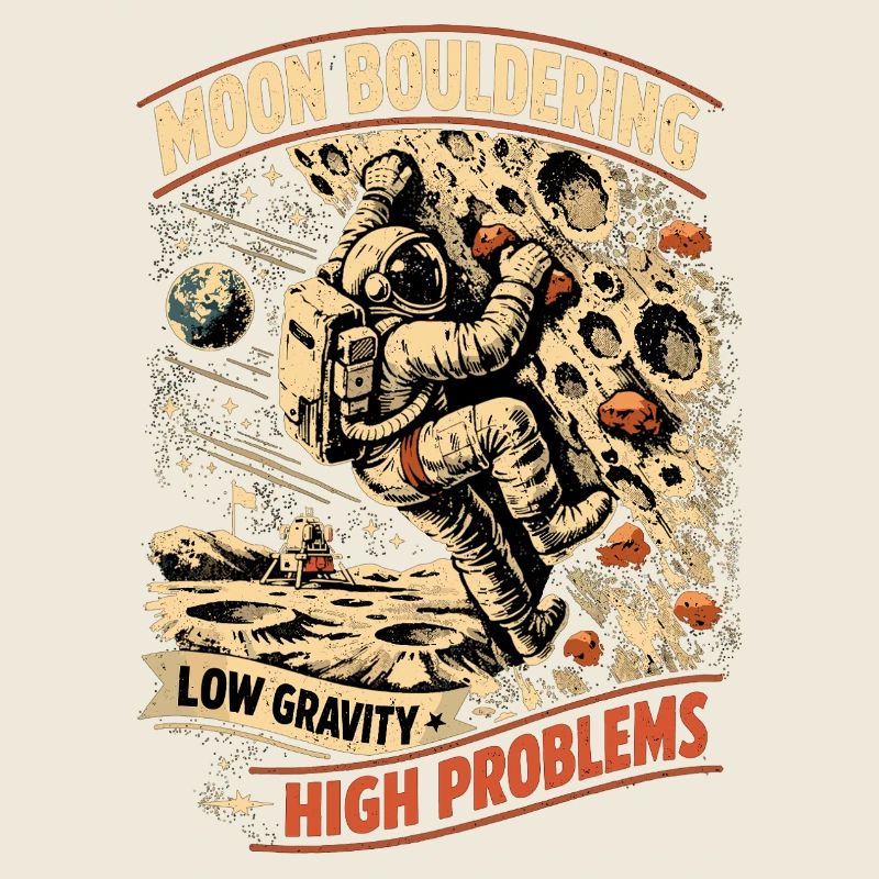 Moon Bouldering: Vintage Astronaut Design