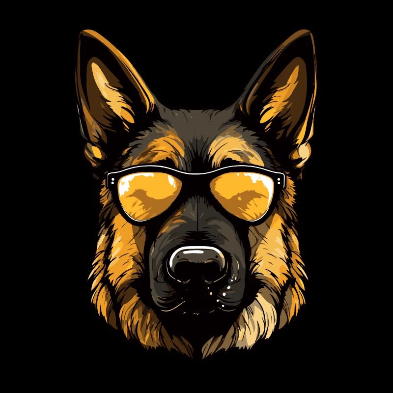 Schäferhund Hund Kopf Porträt Cool