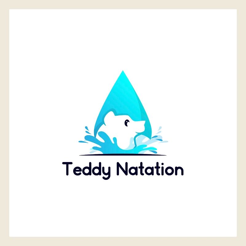 Teddybär und Wellenschwimmen