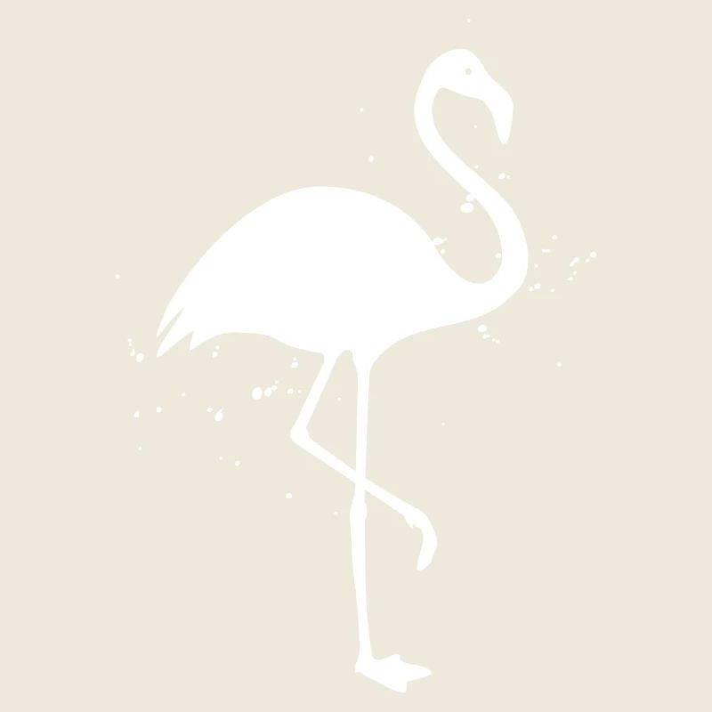 Flamingo cheerful silhouette summer sun beach