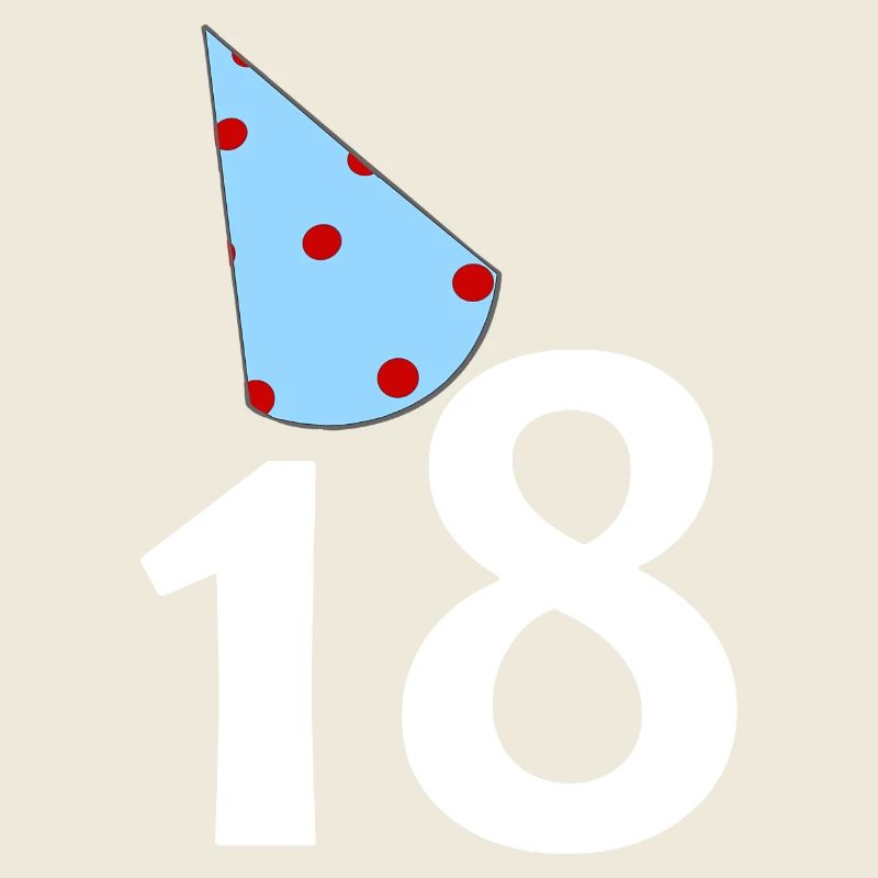 tolle Prints, 18 Geburtstagshütchen