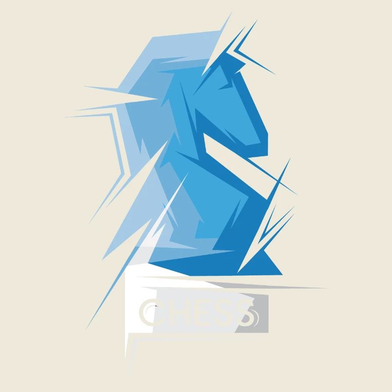 Symbole abstrait Origami cheval d’échecs Illustration