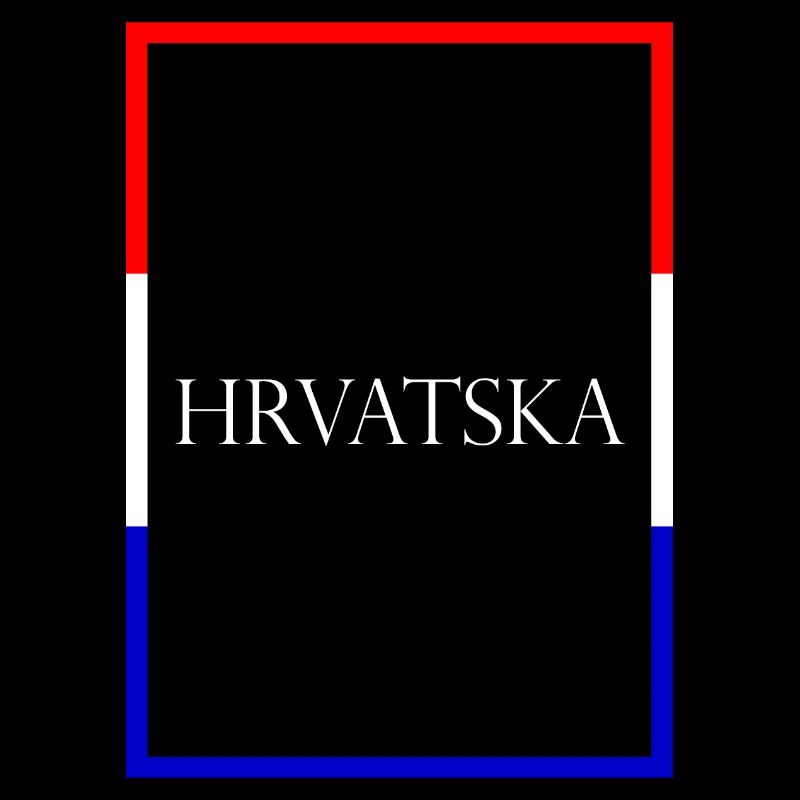 Croatia Hrvatska Statement Lettering with Flag