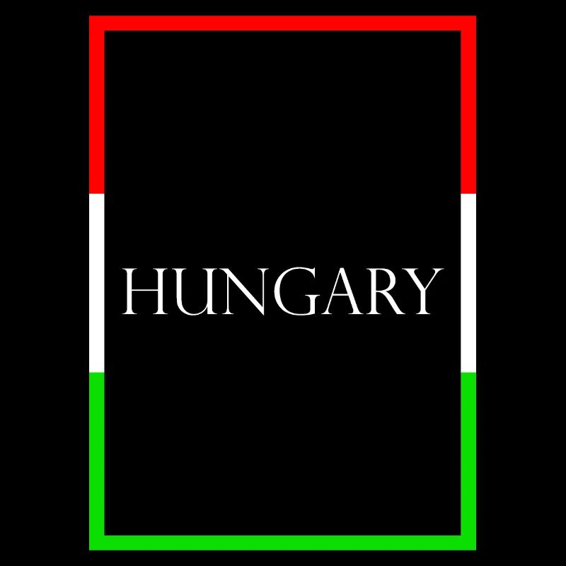 Hungary, Hungary Statement Lettering with Flag