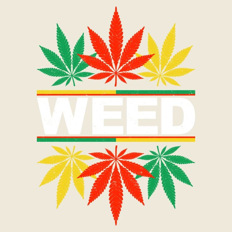 Lebendiges Design mit Cannabisblattmustern