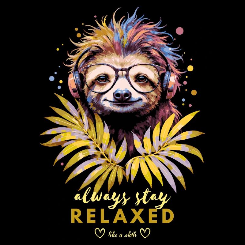 Buntes Faultier – Always Stay Relaxed